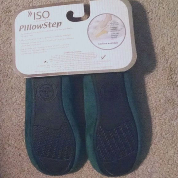 Vintage Isotoner pillow step forest green house slippers shoes - Picture 2 of 4